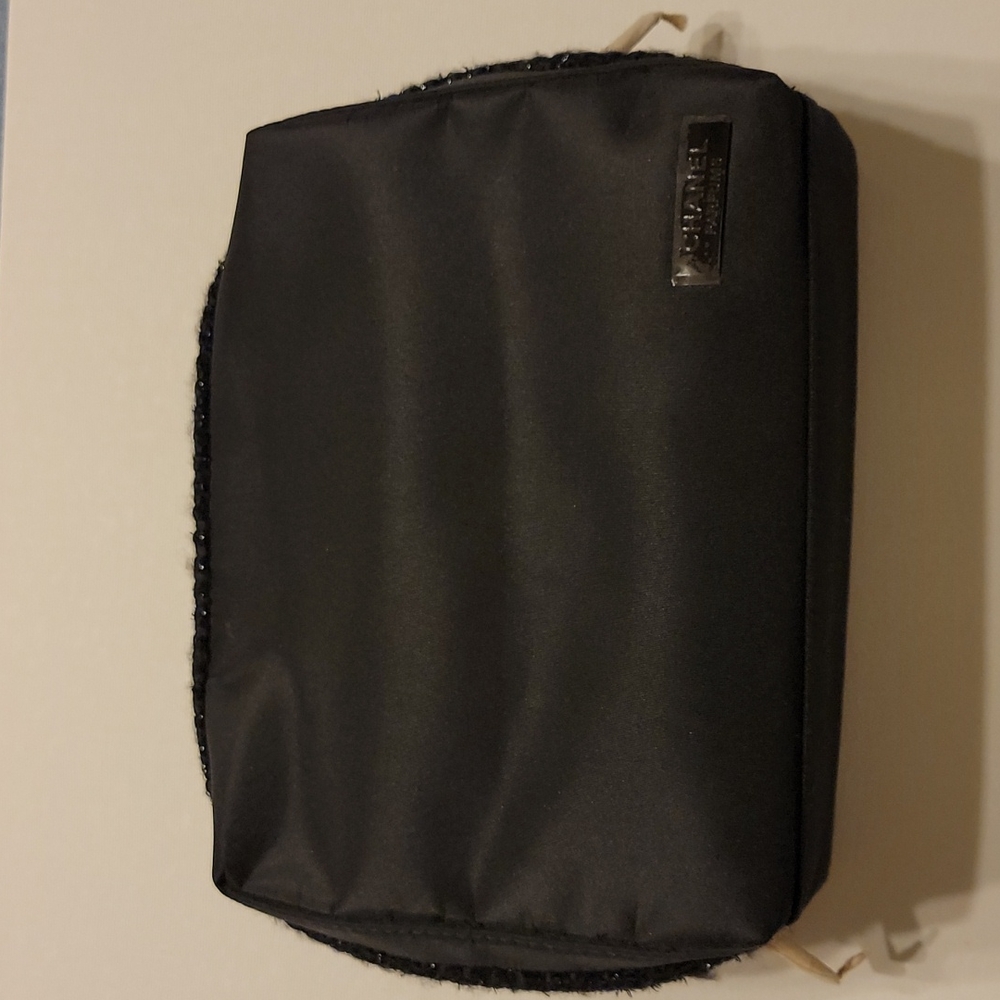 NWT Chanel Parfums Black Cosmetic Bag Accessory Large Everyday Travel Clutch